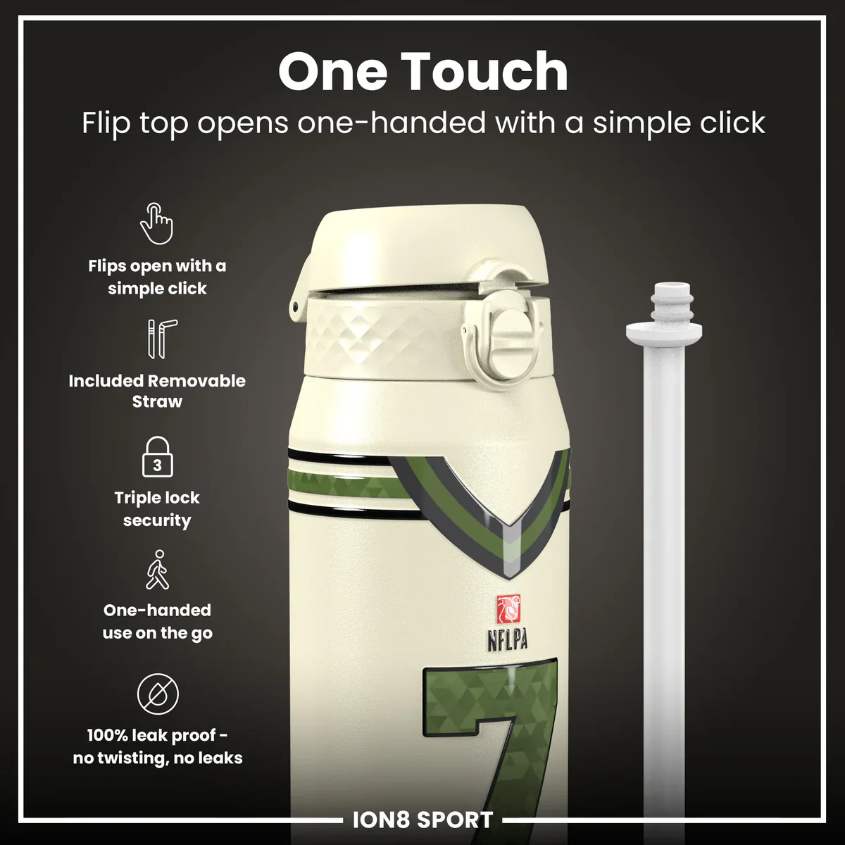 NFL x ION8 - Bijan Robinson Insulated Water Bottle - 750ml - Image 3