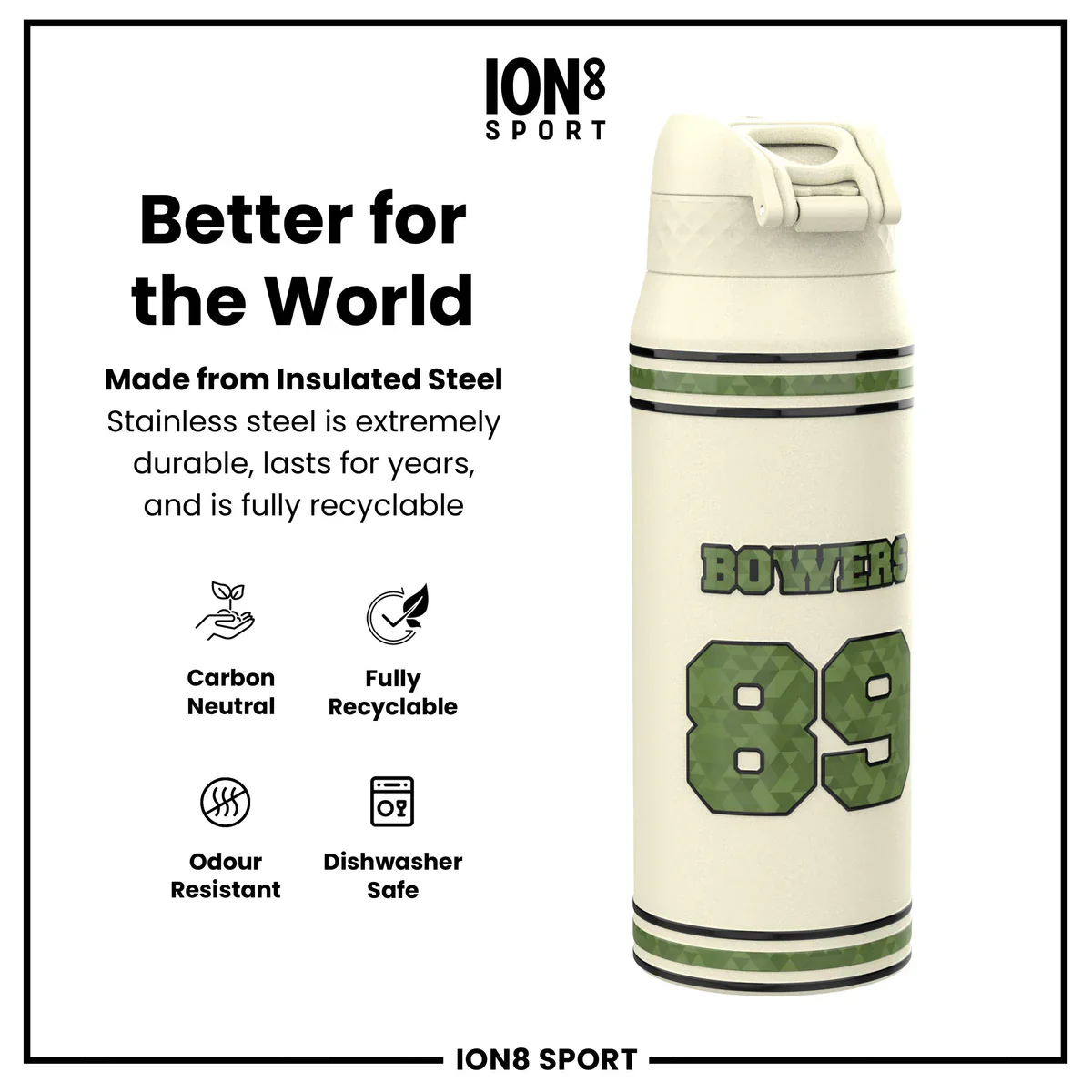 NFL x ION8 - Brock Bowers Insulated Water Bottle - 750ml - Image 5