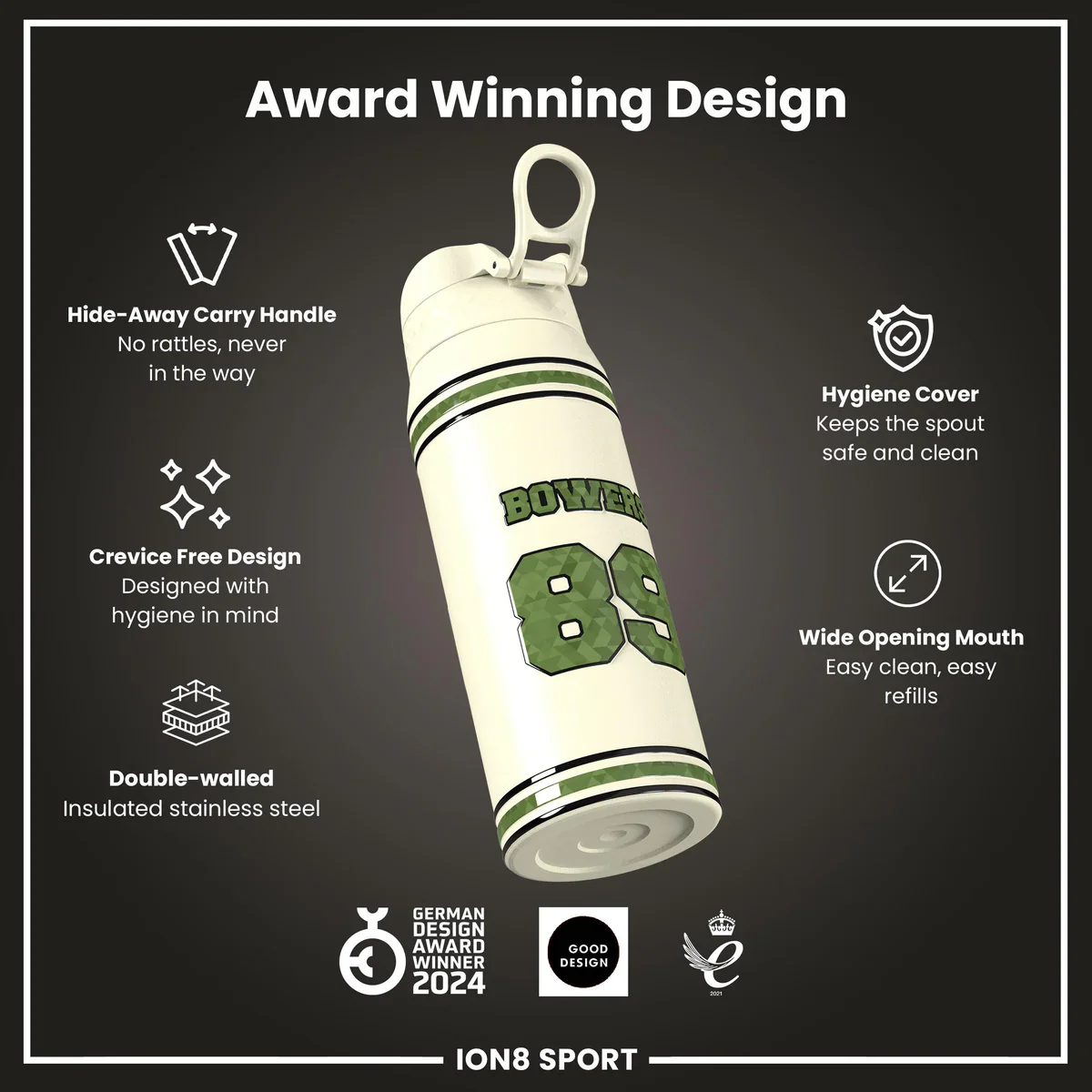 NFL x ION8 - Brock Bowers Insulated Water Bottle - 750ml - Image 6