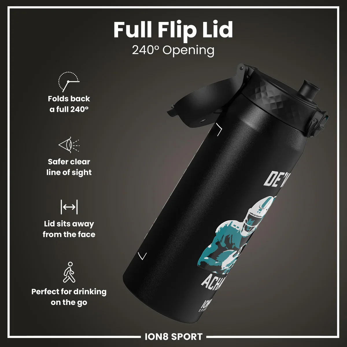 NFL x ION8 - De'Von Achane Insulated Water Bottle - 750ml - Image 4