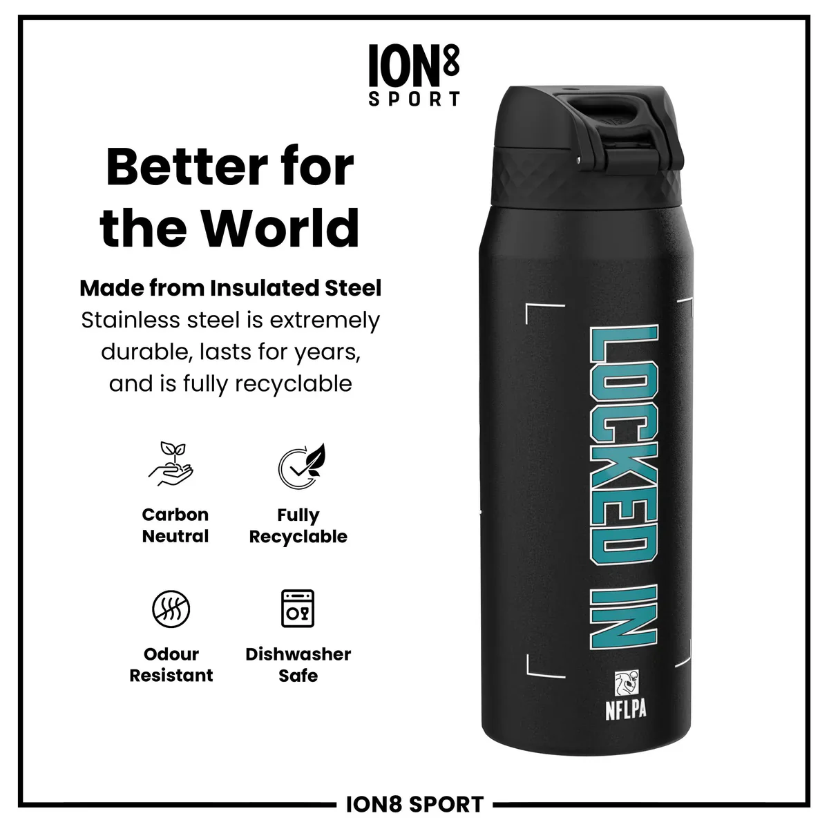 NFL x ION8 - De'Von Achane Insulated Water Bottle - 750ml - Image 5