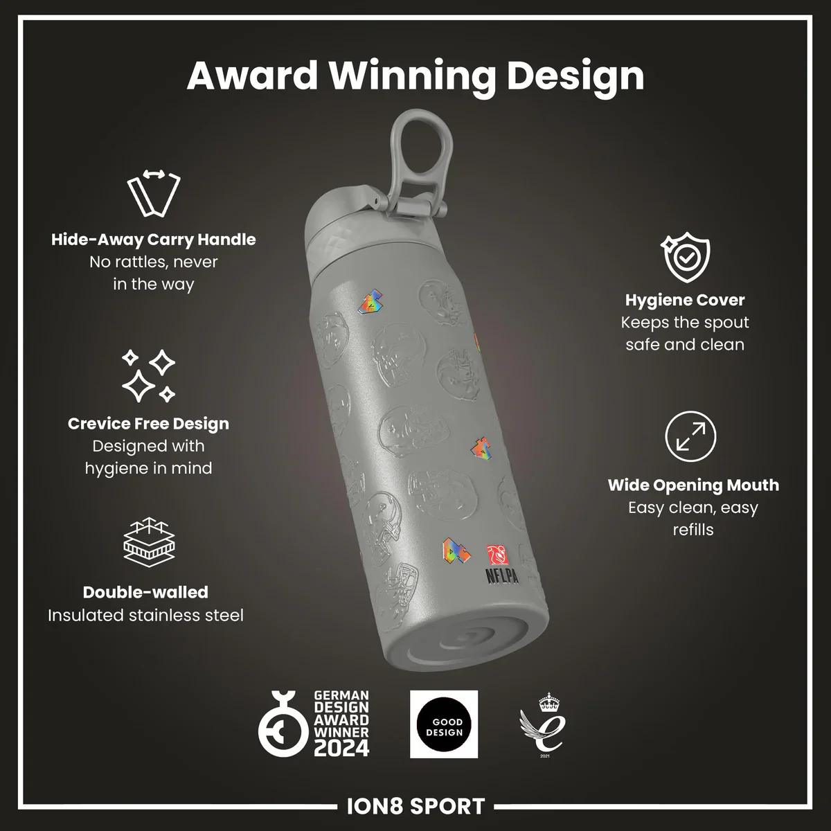 NFL x ION8 - DK Metcalf Insulated Water Bottle - 750ml - Image 6