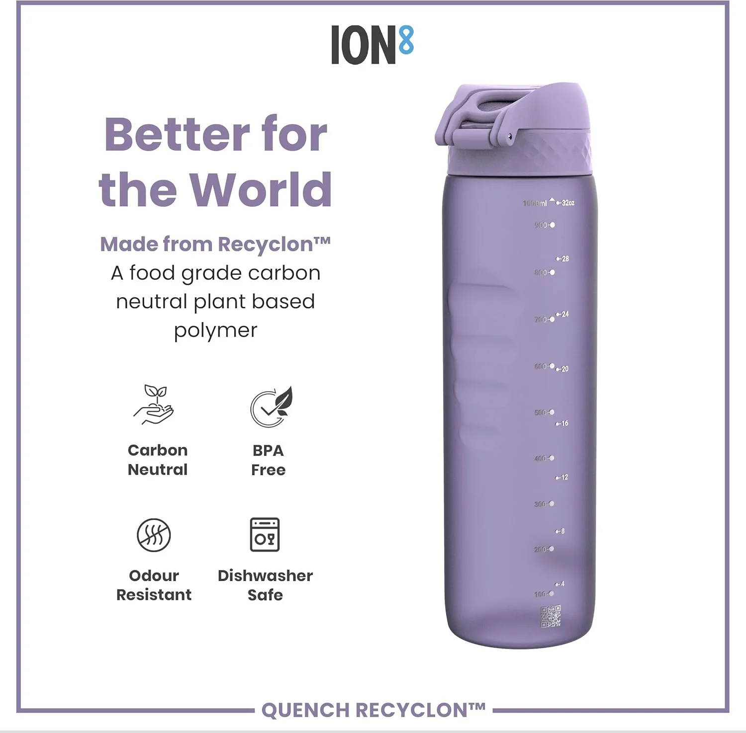 Ion8 Quench 32 oz Bottle Light Purple - Image 5