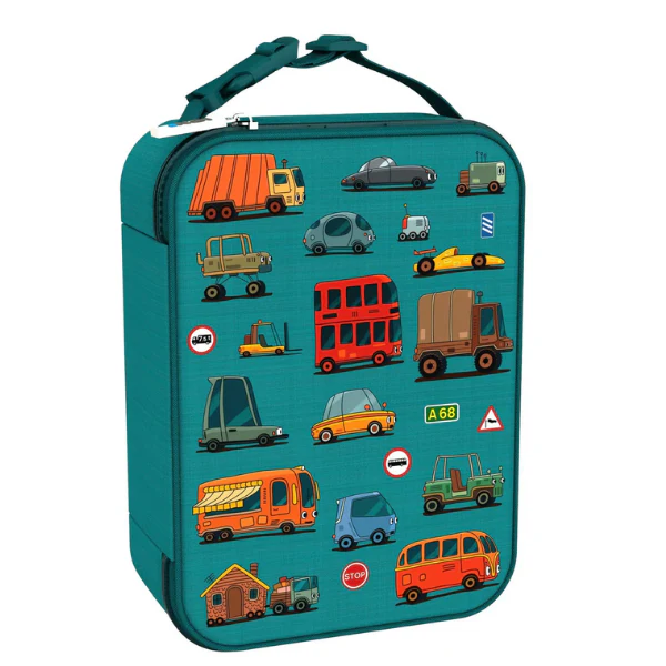 Kids Insulated Lunch Bag- Blue Zebra