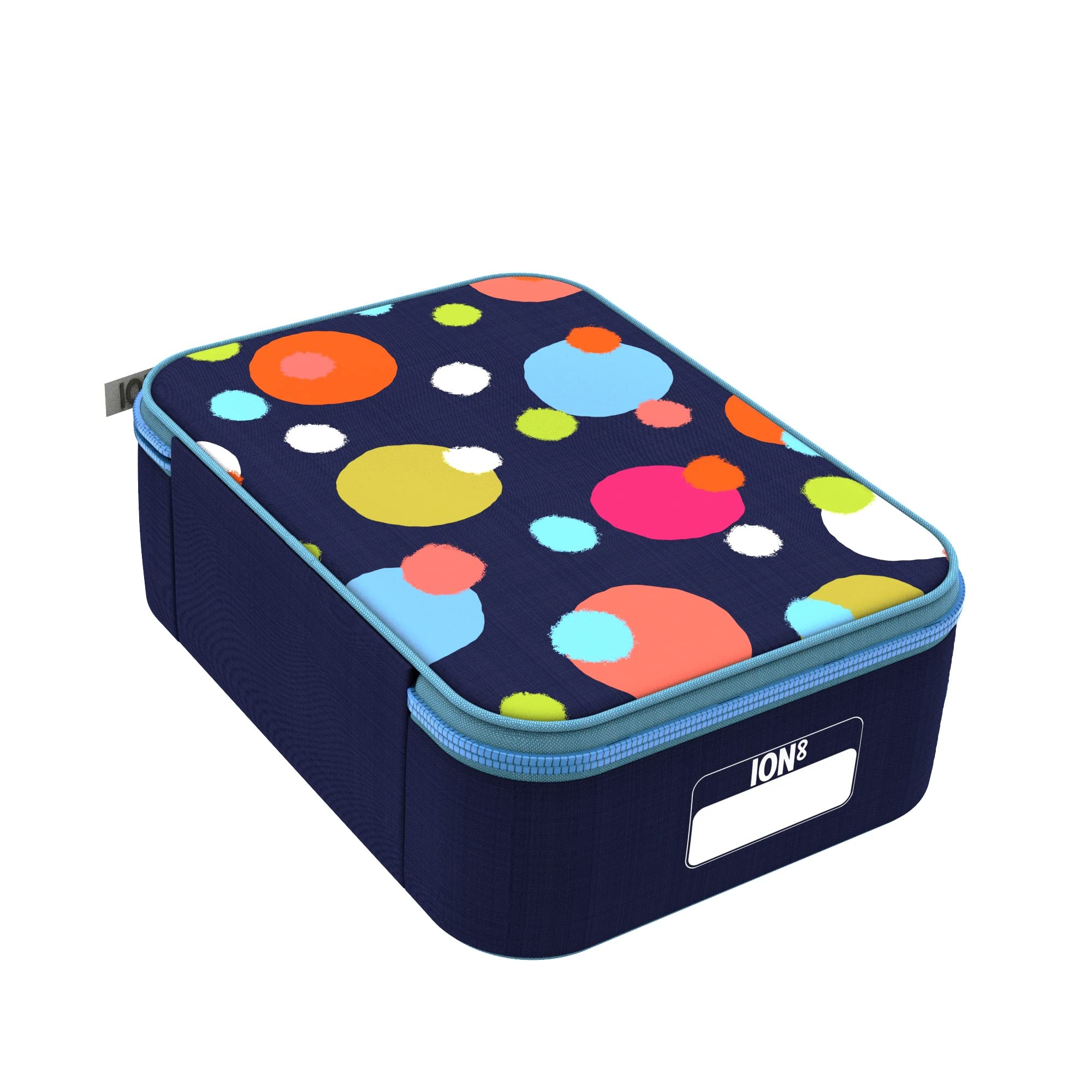 Insulated Lunch Bag- Navy Blue Spots - Image 2
