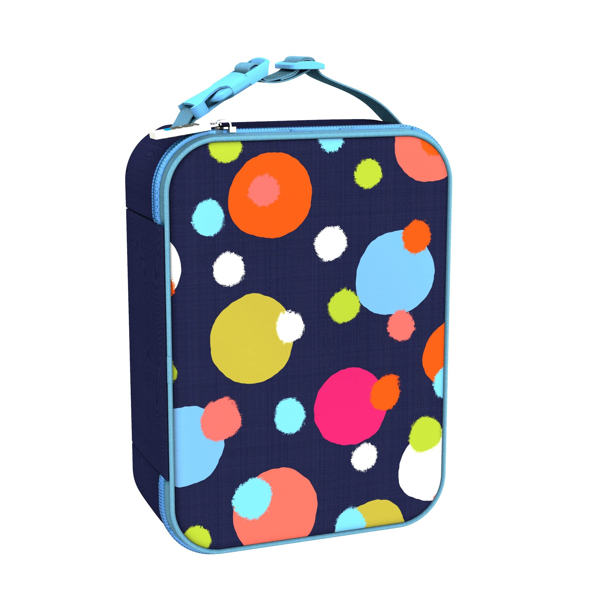 Insulated Lunch Bag- Navy Blue Spots - Image 3