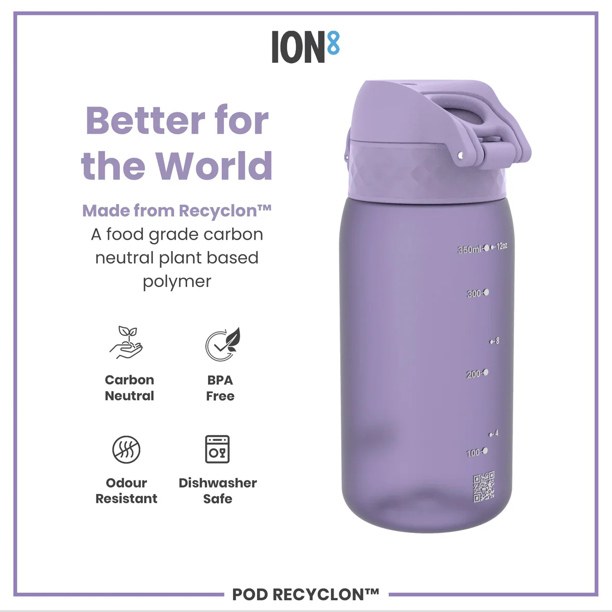 Insulated Stainless Steel Pod 11oz- Light Purple - Image 5