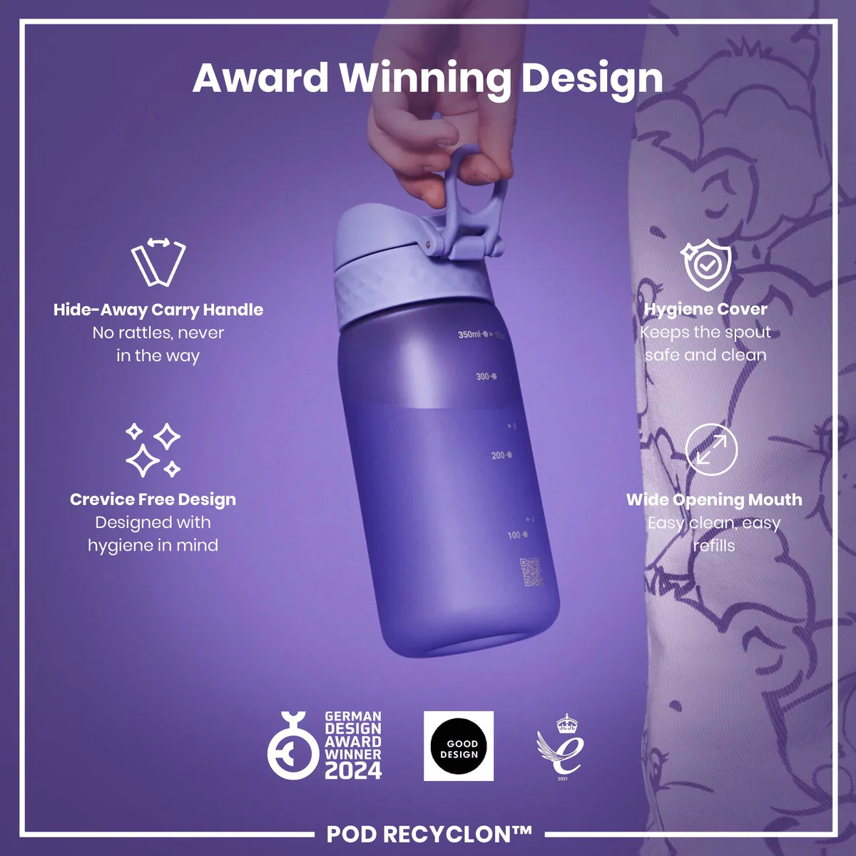 Insulated Stainless Steel Pod 11oz- Light Purple - Image 6