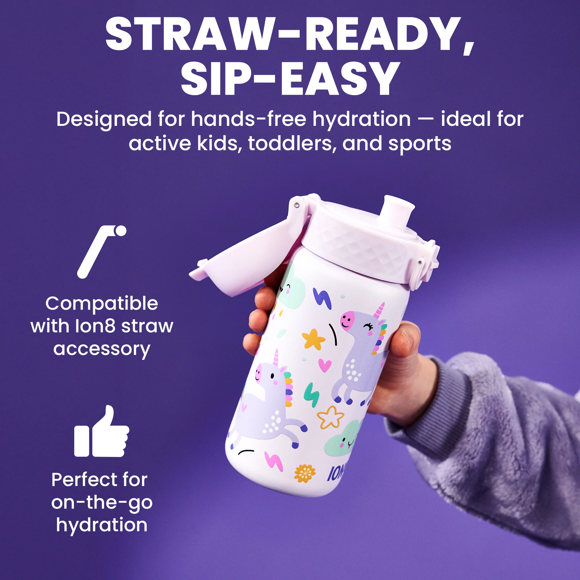 Pod Insulated Stainless Steel 11oz- Unicorns/White Bottle - Image 11