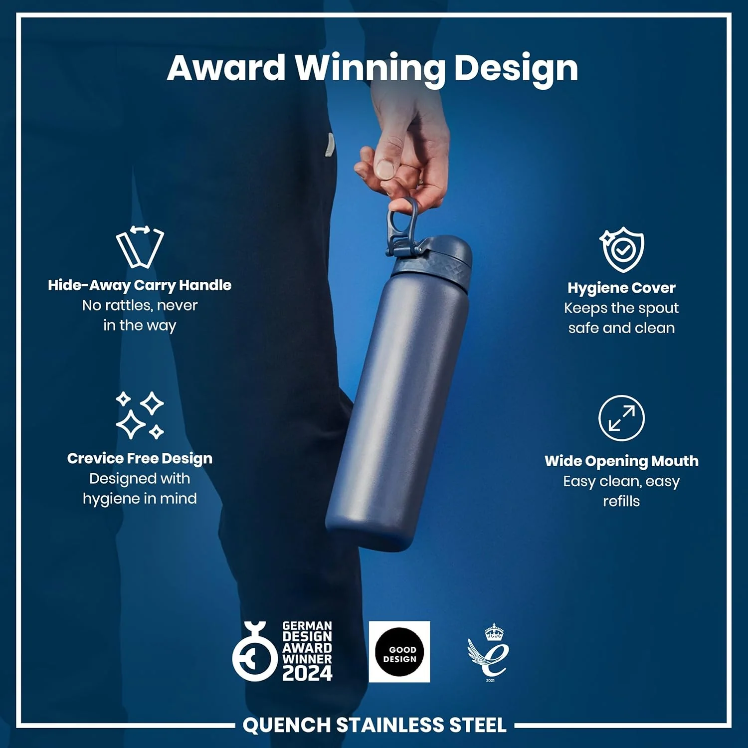 Quench Insulated Stainless Steel 13oz- Ash Navy - Image 8