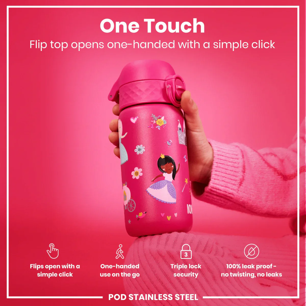 Insulated Stainless Steel 13oz Pod - Pink Princess - Image 8