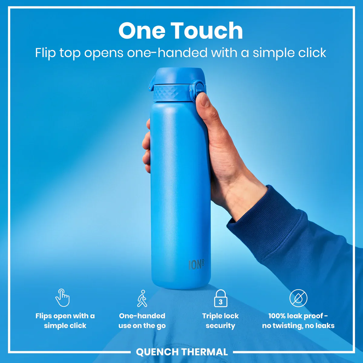 Quench Insulated Stainless Steel 31oz- Blue - Image 3
