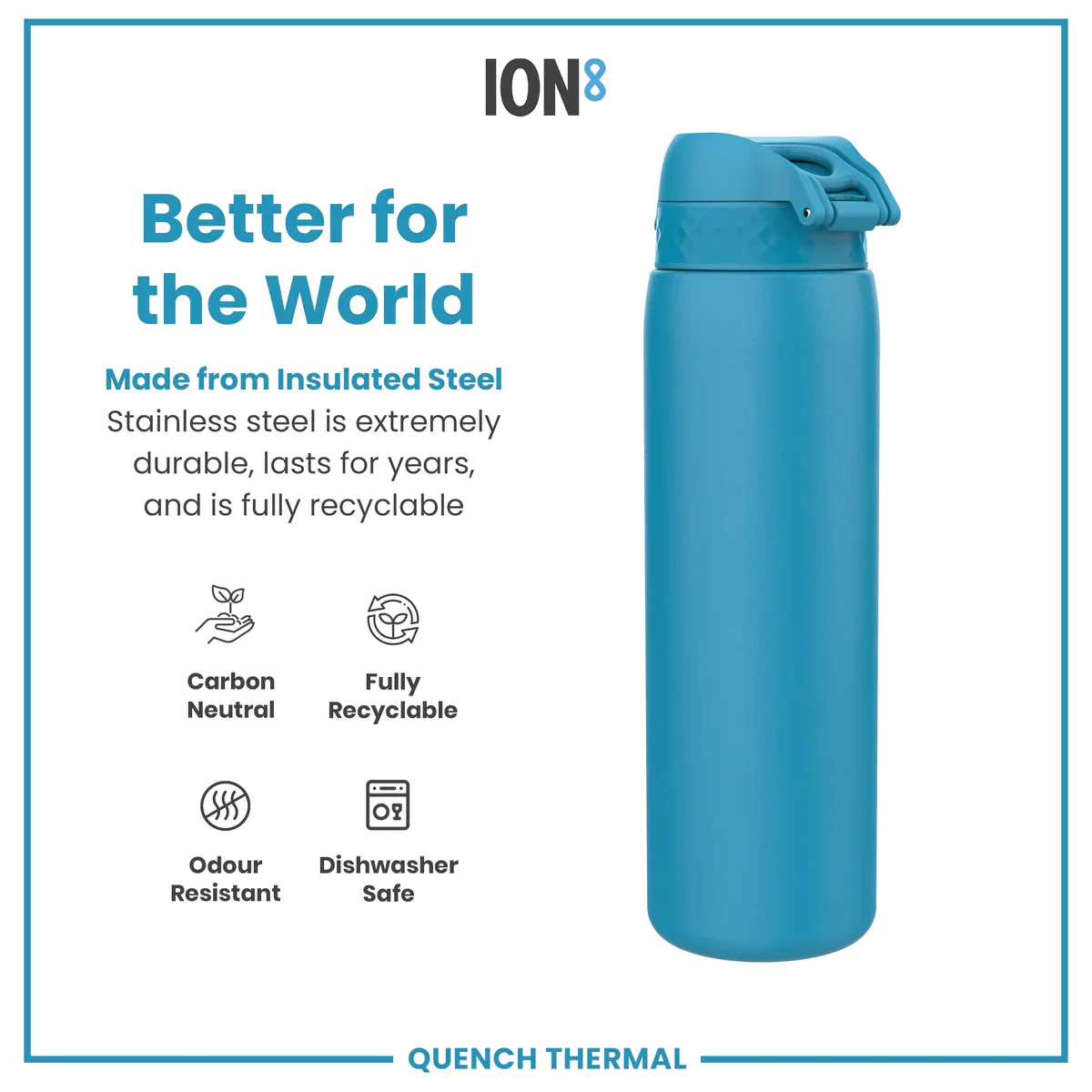 Quench Insulated Stainless Steel 31oz- Blue - Image 5