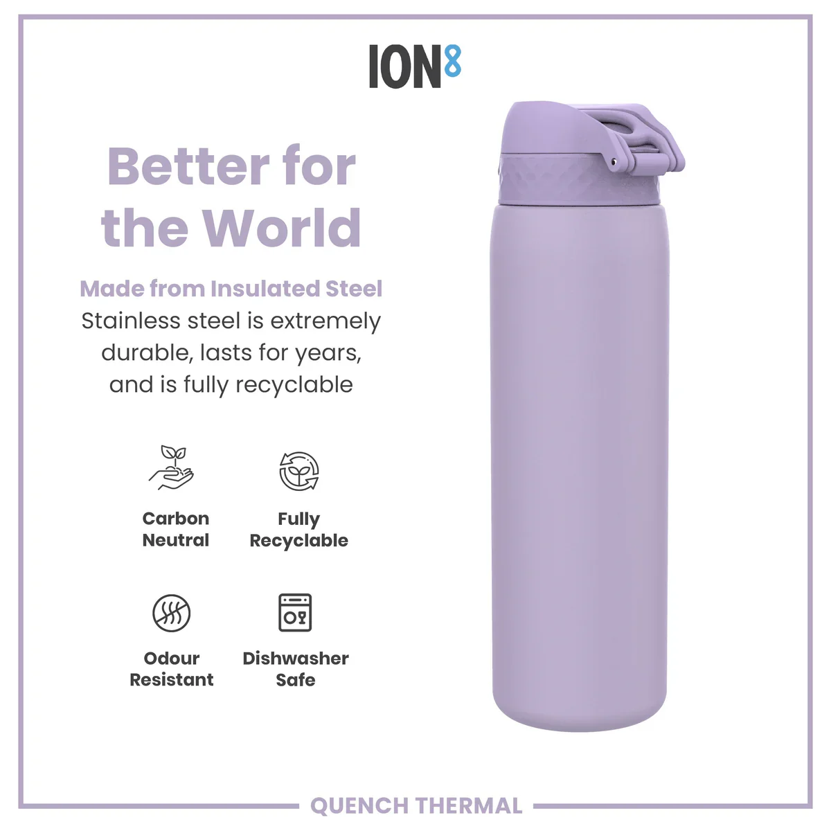 Quench Insulated Stainless Steel 31oz- Light Purple - Image 5