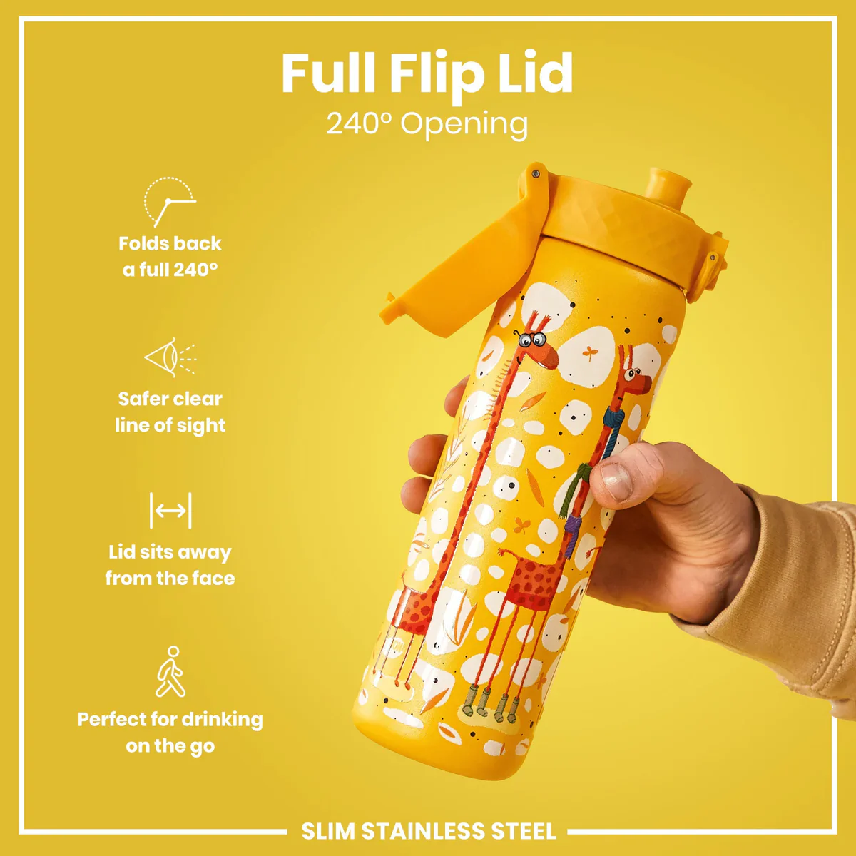 Slim Lightweight Stainless Steel 20oz- Giraffes - Image 4