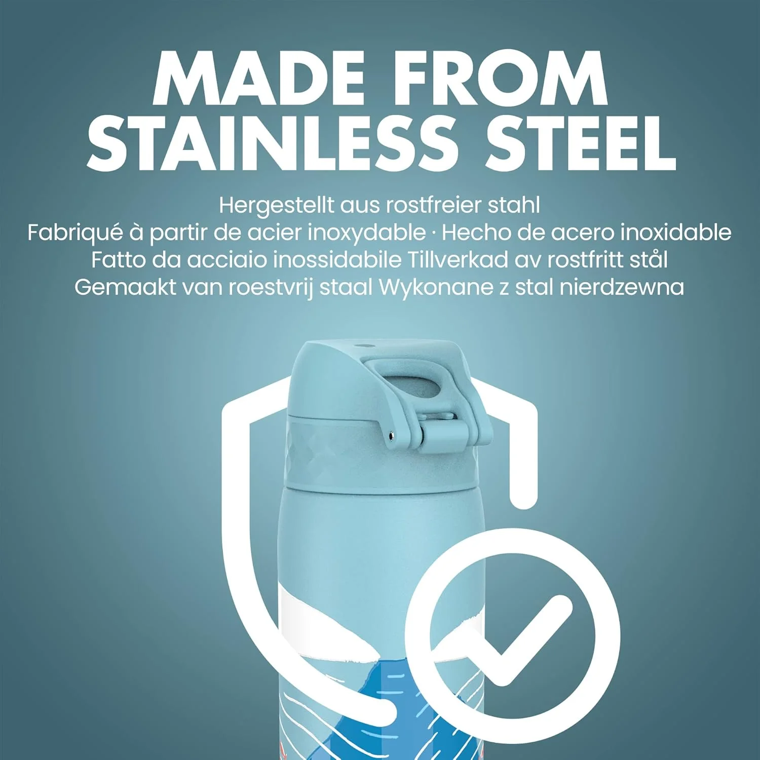 Leak Proof Slim Lightweight Stainless Steel 20oz- Whales - Image 8