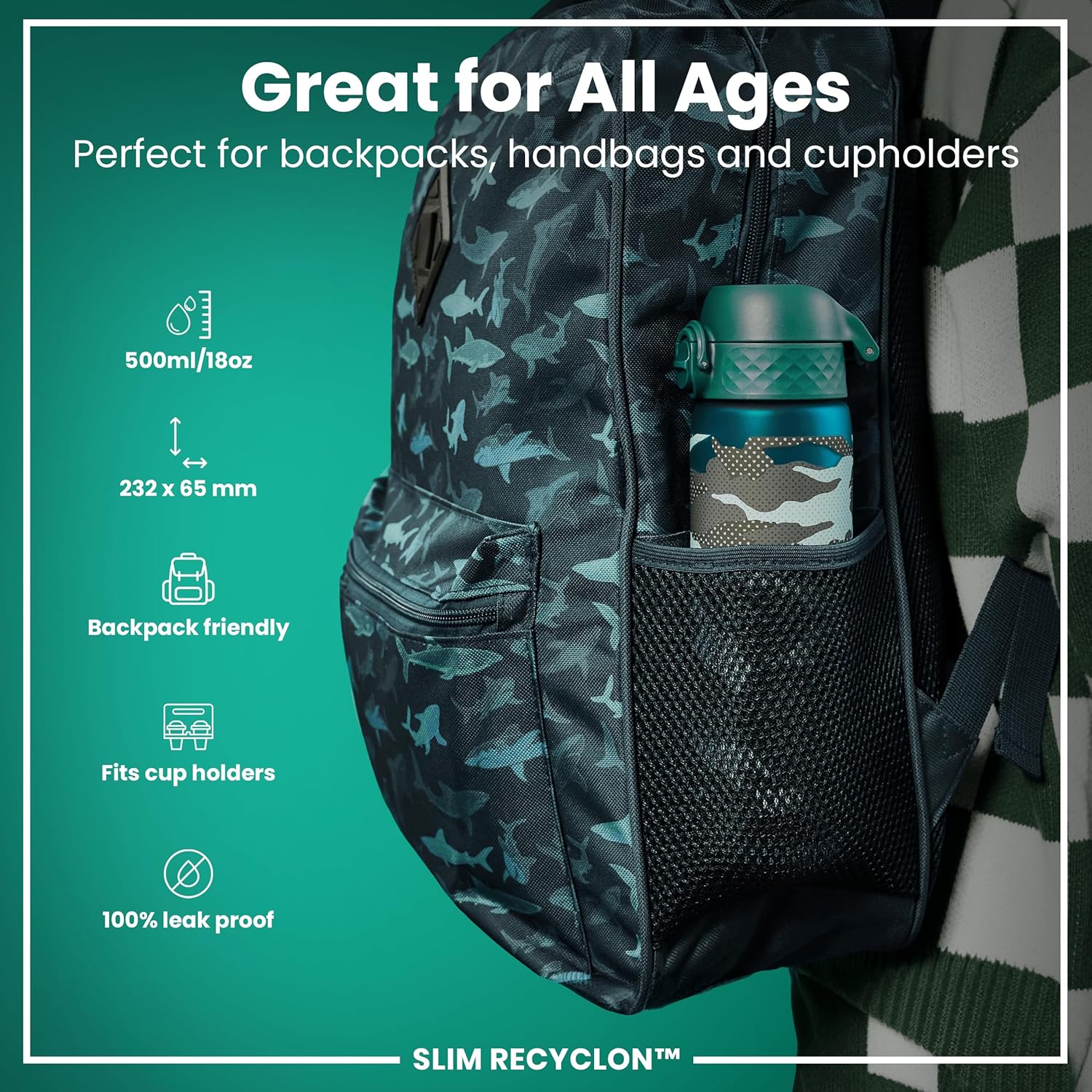 Slim Recyclon 18oz- Green Camo - Image 3
