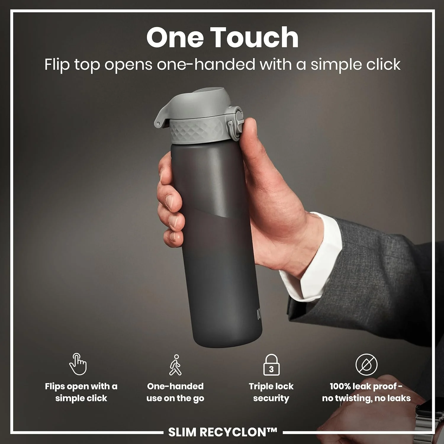 Slim Recyclon 18oz- Grey - Image 6