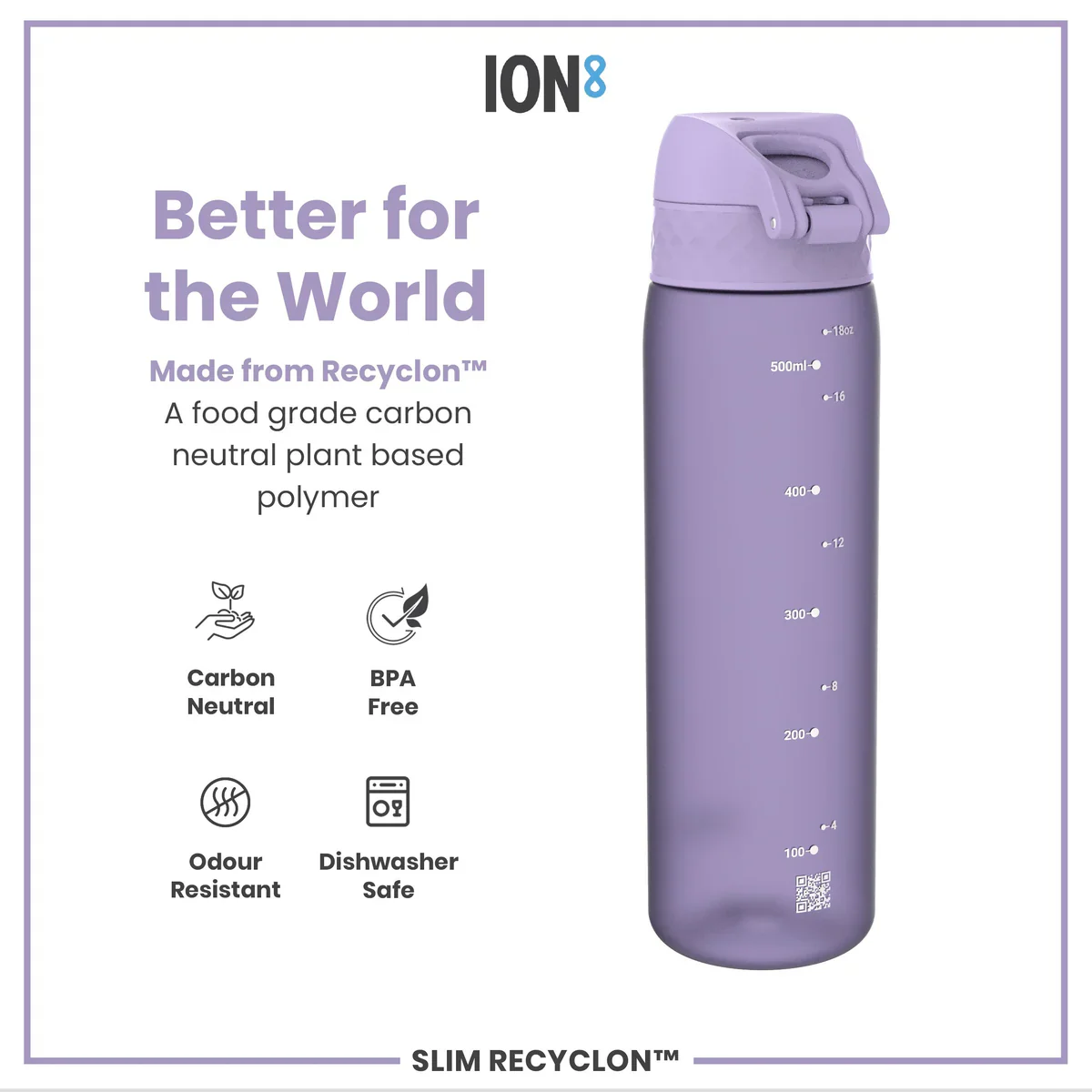 Slim Recyclon 18oz- Light Purple - Image 4