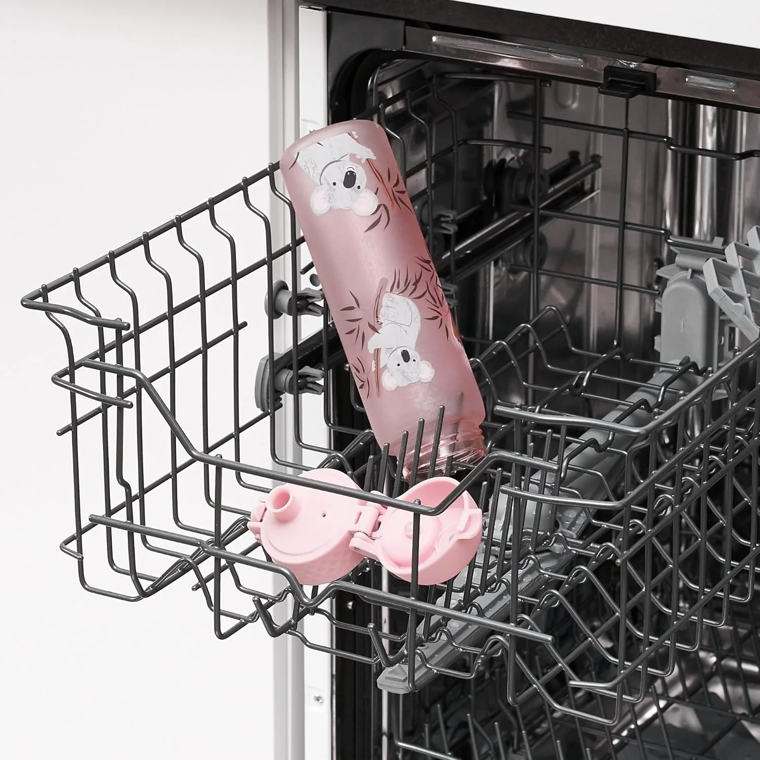 Leak Proof Slim Water Bottle, Recyclon 18oz- Pink Koala - Image 8