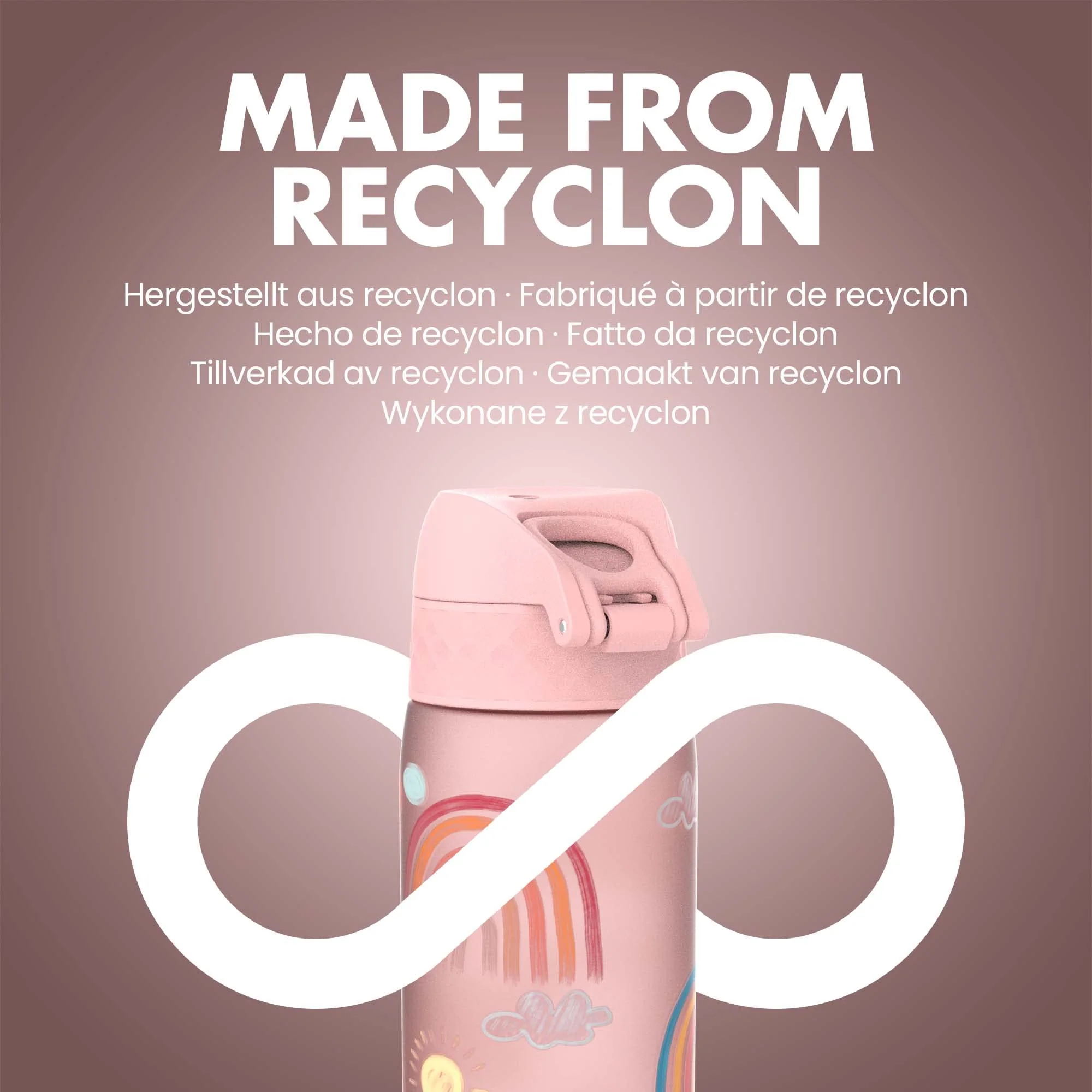 Slim Recyclon 18oz- Rainbows - Image 5