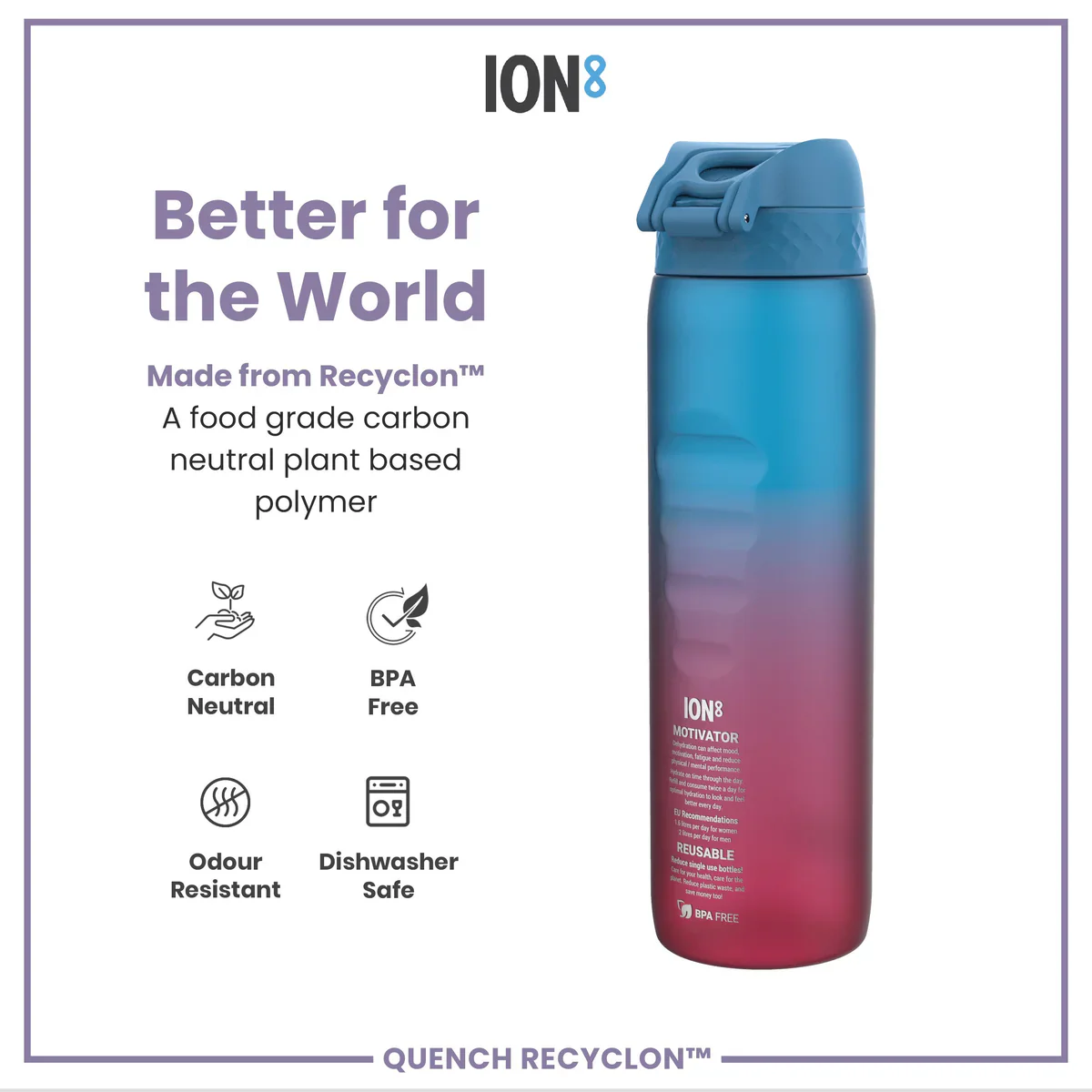 Quench Recyclon 34oz- Pink & Blue - Image 5