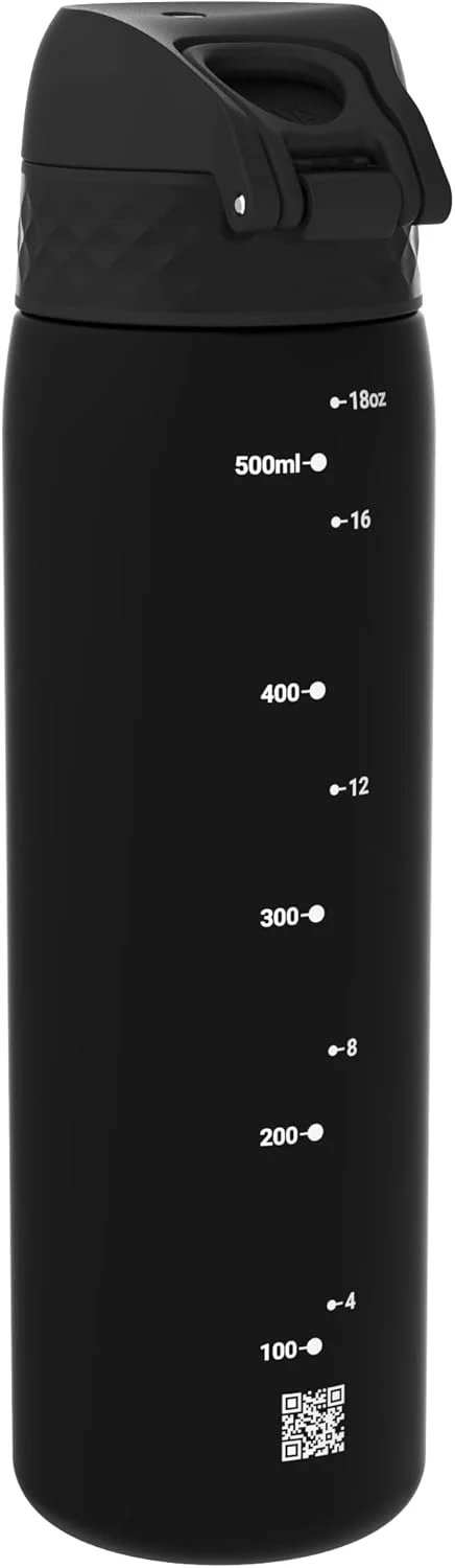 Slim Water Bottle 500 ml/18 oz Black - Image 5