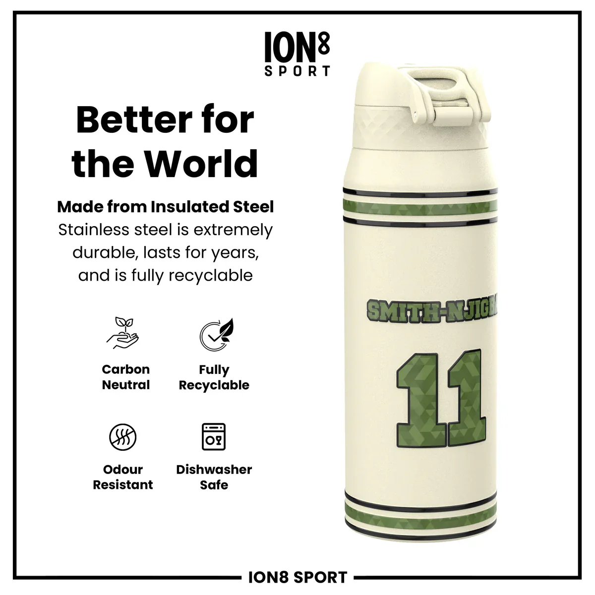 NFL x ION8 - Jaxon Smith-Njigba Insulated Water Bottle - 750ml - Image 5