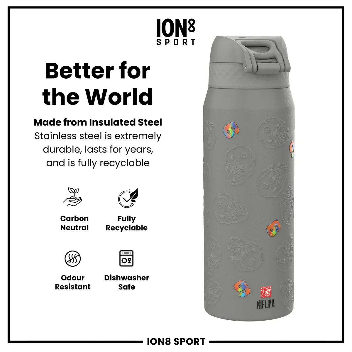 NFL x ION8 - Joe Burrow Insulated Water Bottle - 750ml - Image 5
