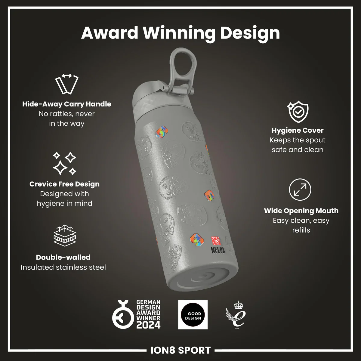 NFL x ION8 - Joe Burrow Insulated Water Bottle - 750ml - Image 6
