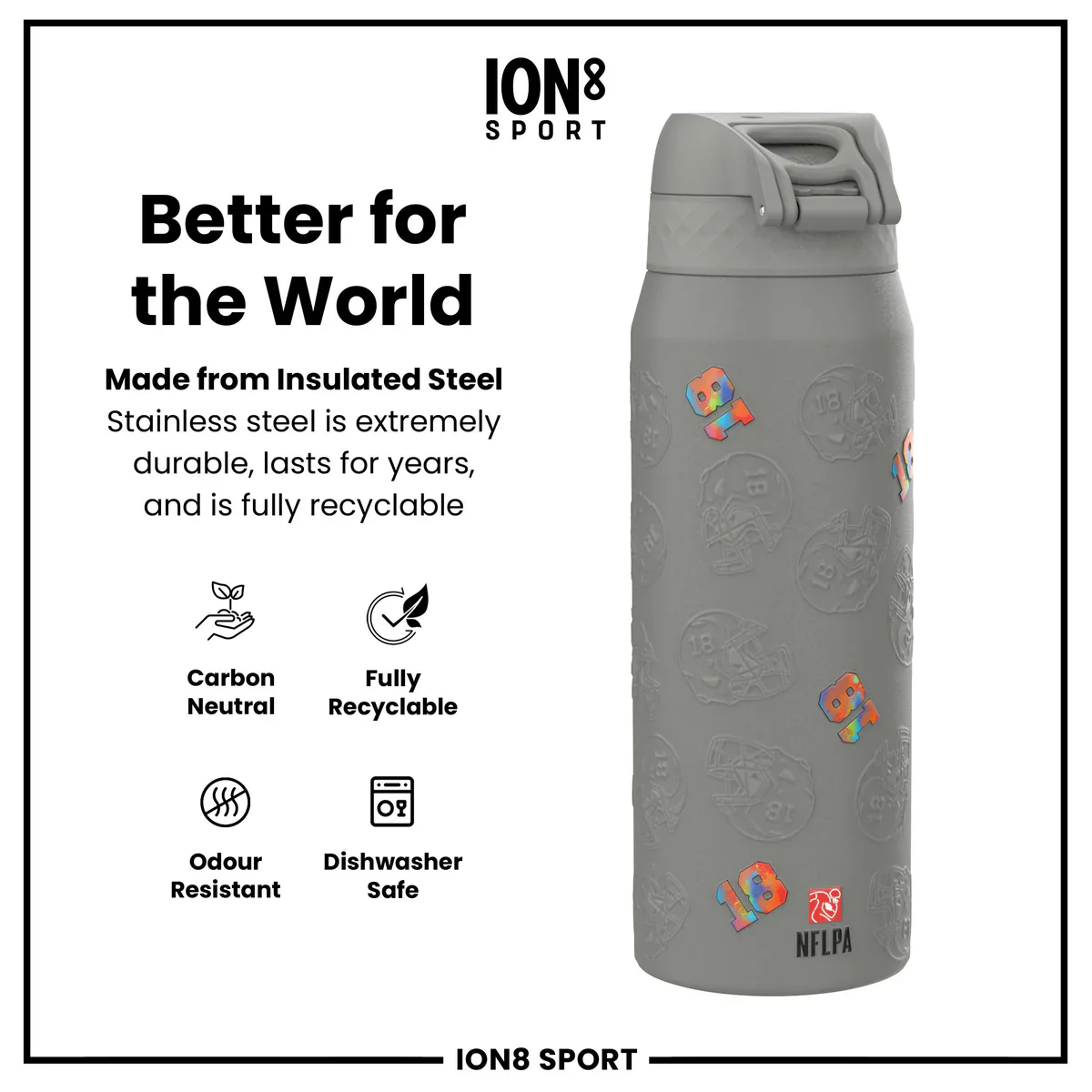NFL x ION8 - Justin Jefferson Insulated Water Bottle - 750ml - Image 5