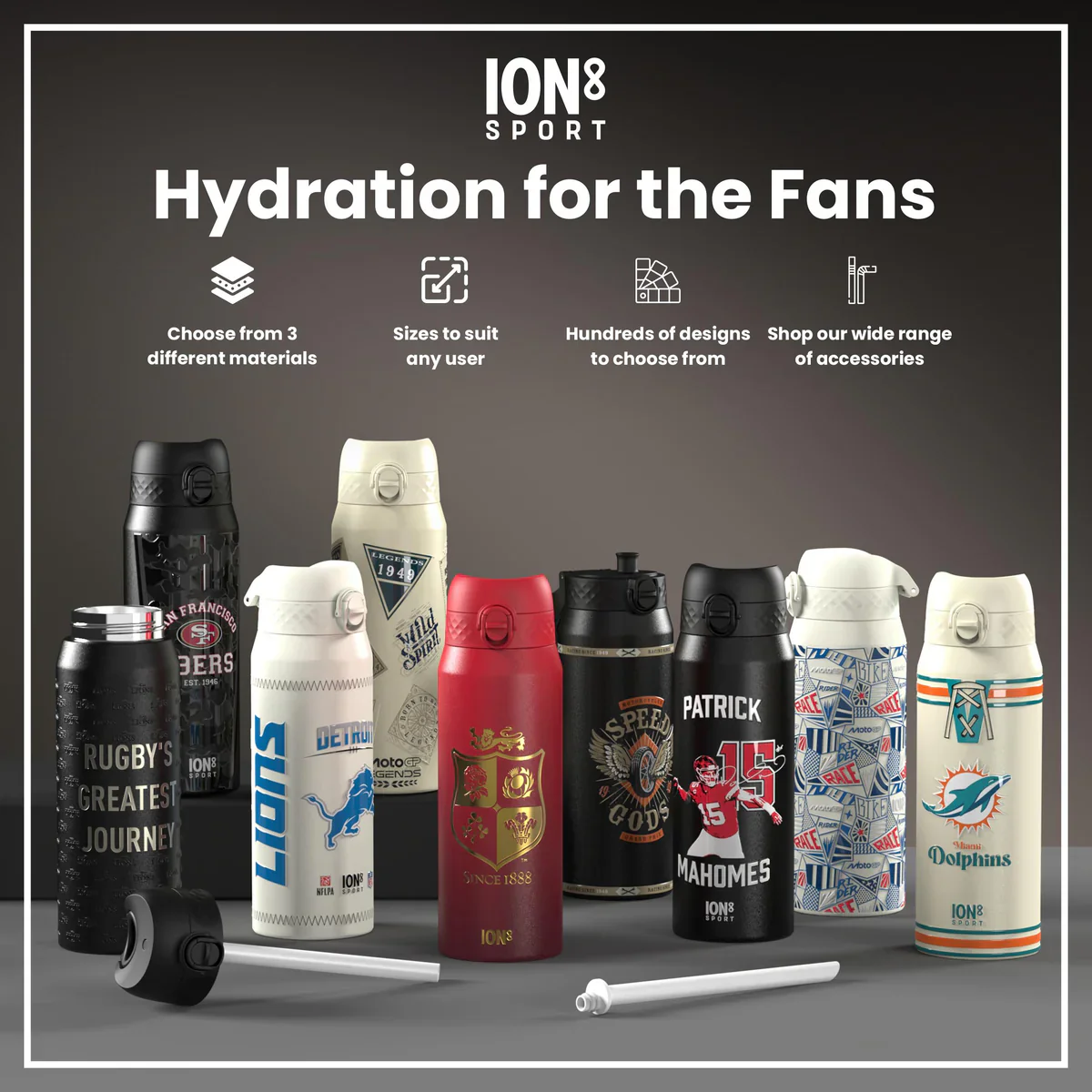 NFL x ION8 - Justin Jefferson Insulated Water Bottle - 750ml - Image 7