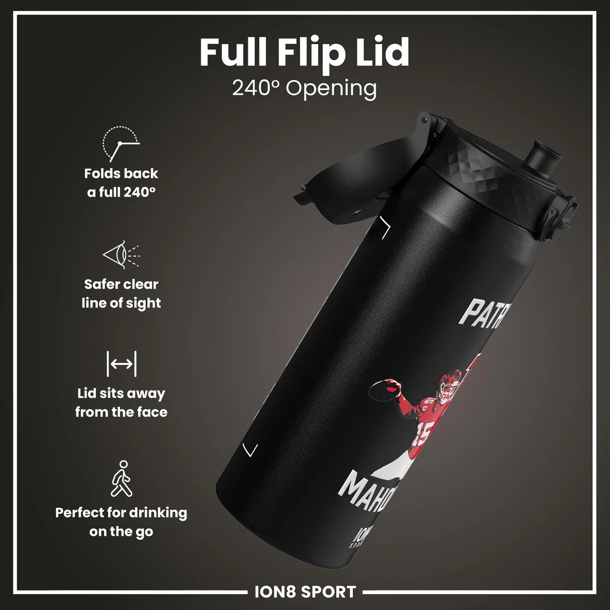 NFL x ION8 - Patrick Mahomes Insulated Water Bottle - 750ml - Image 4