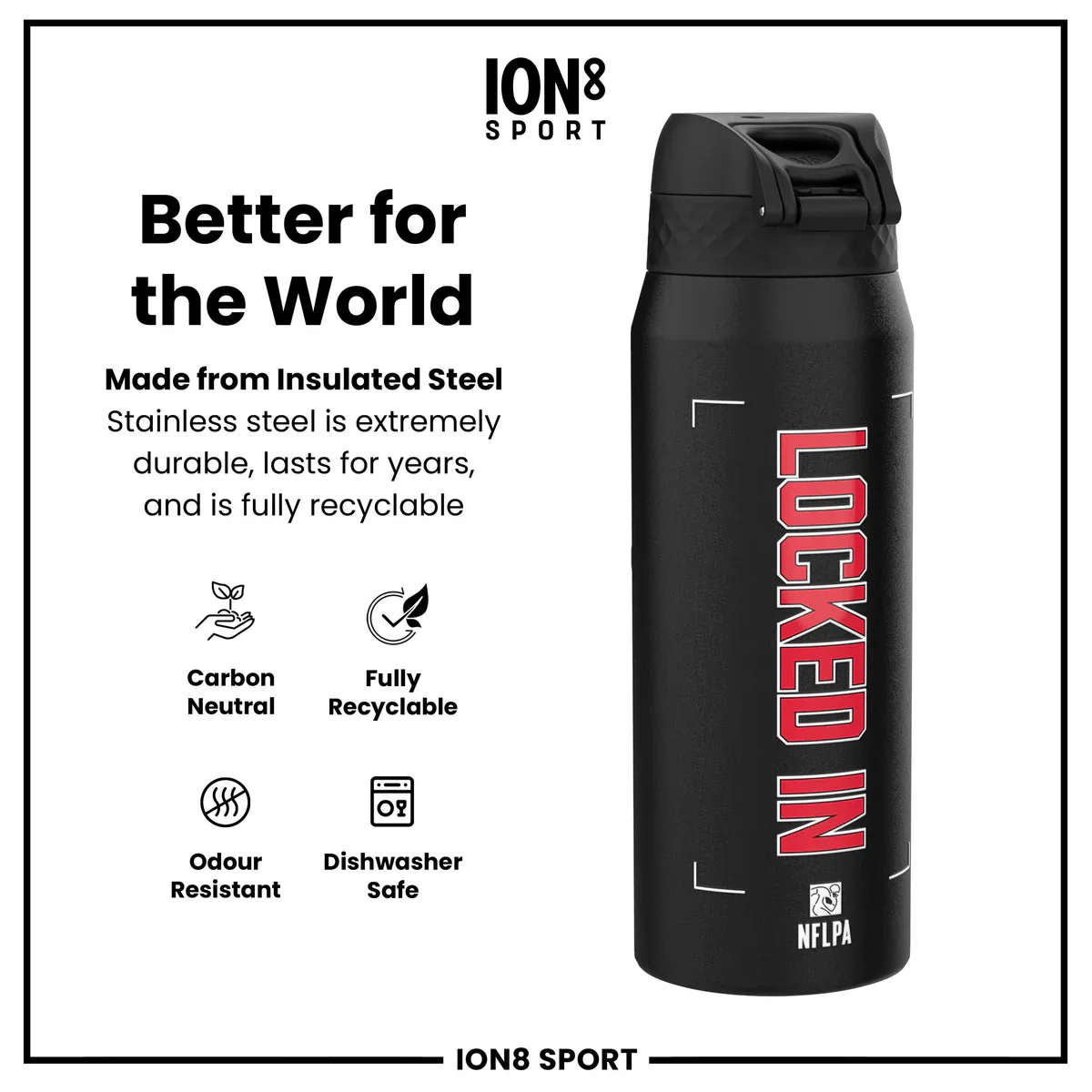NFL x ION8 - Patrick Mahomes Insulated Water Bottle - 750ml - Image 5