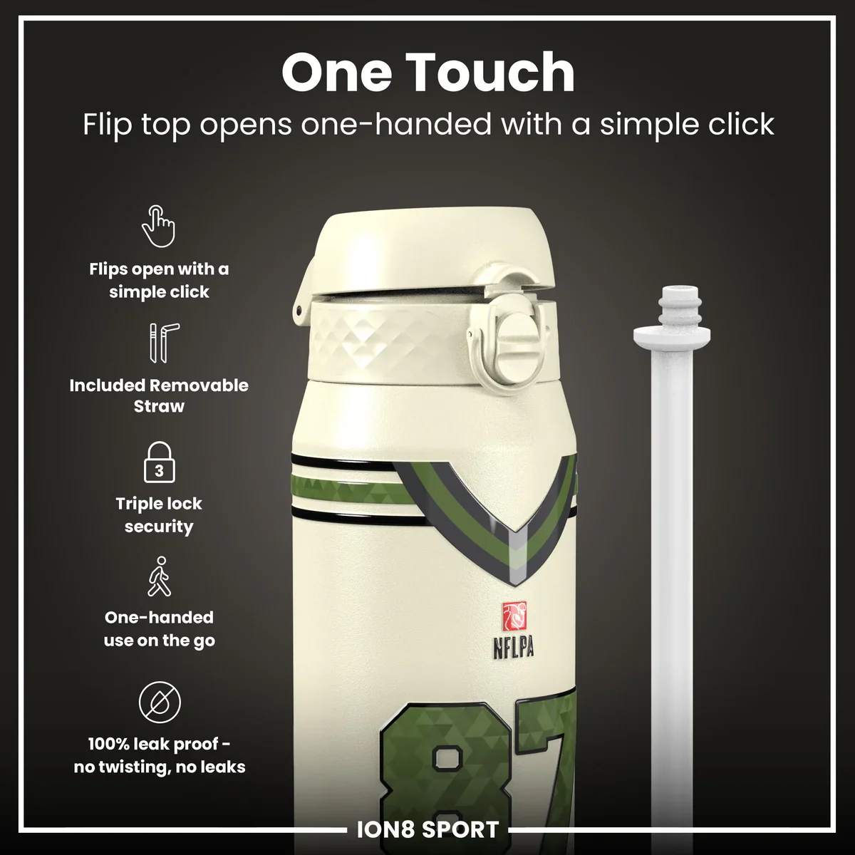 NFL x ION8 - Travis Kelce Insulated Water Bottle - 750ml - Image 3