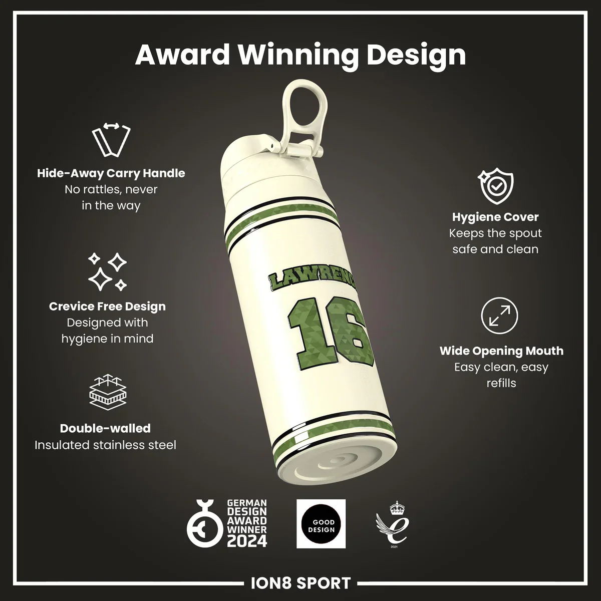 NFL x ION8 - Trevor Lawrence Insulated Water Bottle - 750ml - Image 6