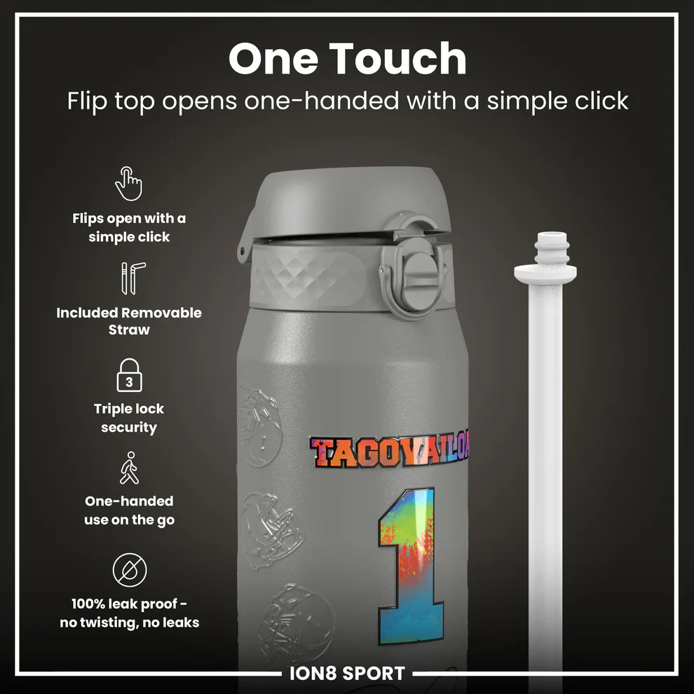 NFL x ION8 - Tua Tagovailoa Insulated Water Bottle - 750ml - Image 3